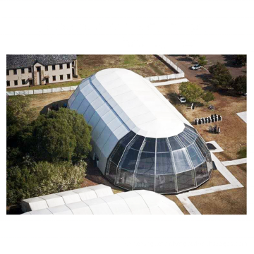 Structure en acier avec du toit en verre en verre en verre trempé pour le bâtiment de la salle de mariage ou de la salle de fête